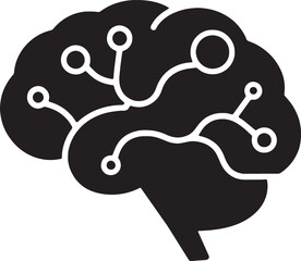 Brain icon, Brain Logo silhouette vector design.