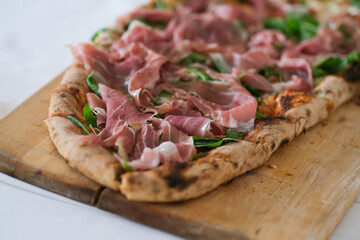 Pizza with ham