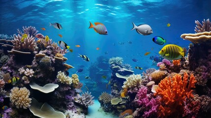 Naklejka premium fish under ocean water