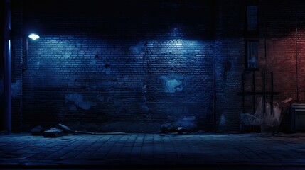 Obraz premium photo dark blue brick wall