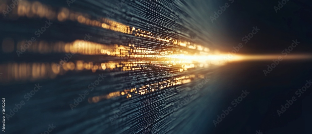 Poster glowing data stream abstract background