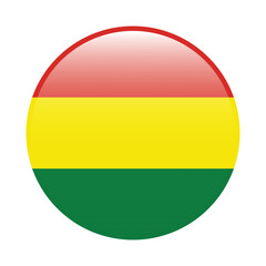 Bolivia circle flag logo icon digital vector illustration