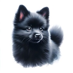 Obraz premium 스키퍼키, 수채화, jpeg (Schipperke, water colour, jpeg)