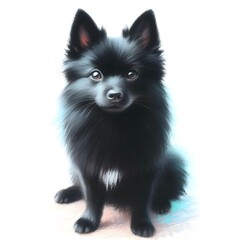 Obraz premium 스키퍼키, 파스텔화, jpeg (Schipperke, pastel painting, jpeg)
