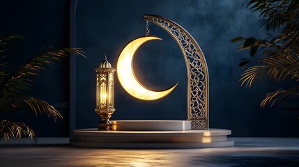 Ramadan Kareem: Festive Moonlit Scene