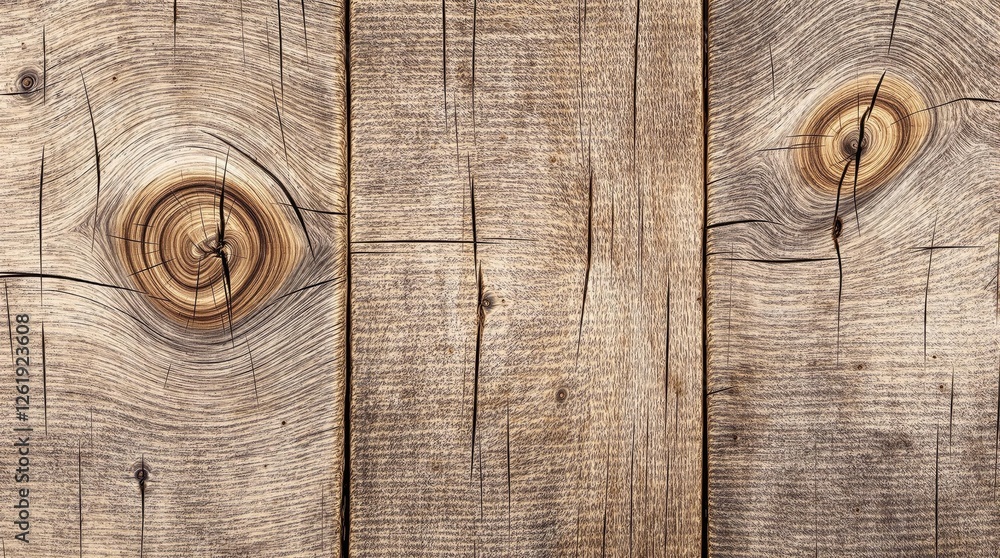 Poster rustic wooden plank texture with knots and natural patterns for background design