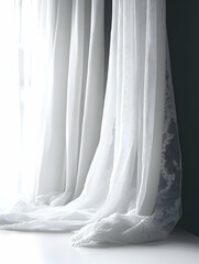 Sheer white curtains, sunlight, window, room, interior design, home decor, website, blog