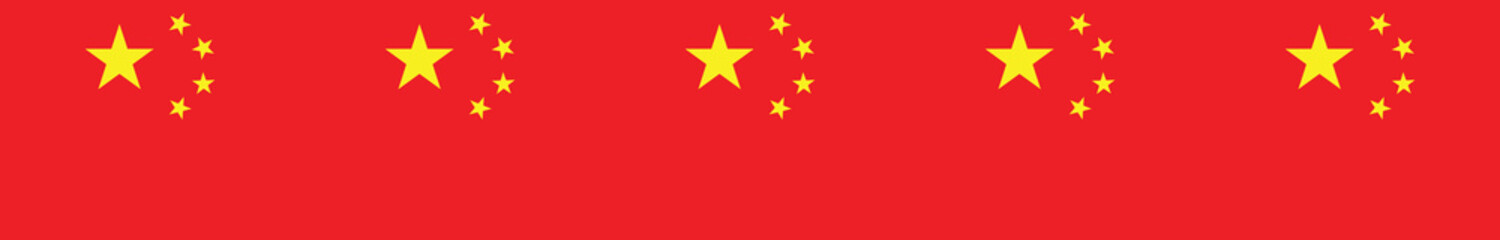 China flag long banner digital vector illustration