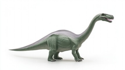 Naklejka premium Green and Gray Dinosaur Model on White Background