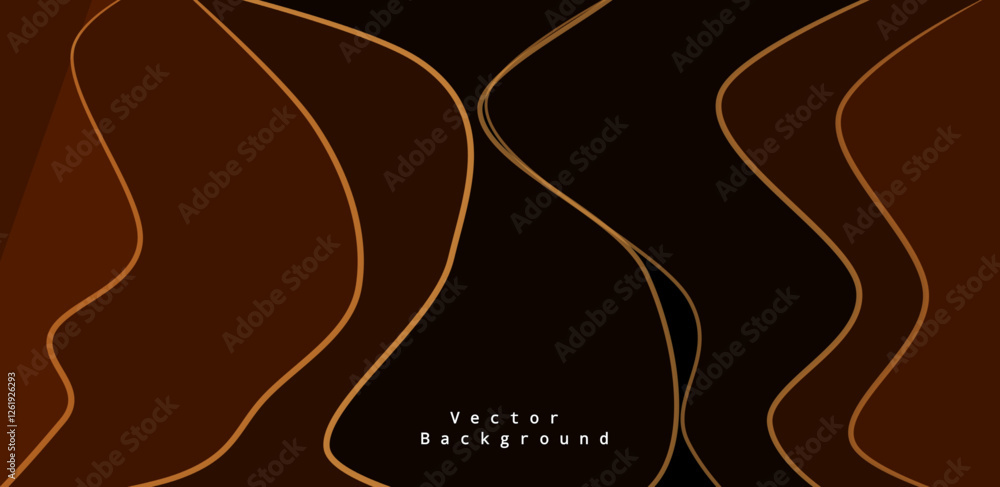 Wall mural luxury abstract background with curved lines and copy space. vector illustration
