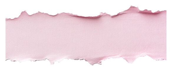 Fototapeta premium Torn pink paper texture with ripped edges, art background. Creativity and design concept