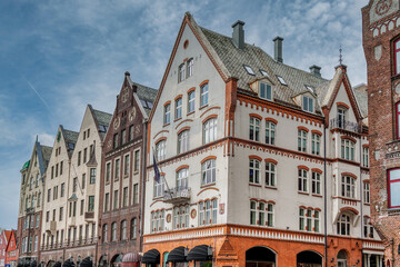 Obraz premium Bergen is a city on the southwest coast of Norway. It is surrounded by mountains and fjords, including the Sognefjord, the longest and deepest fjord in the country.
