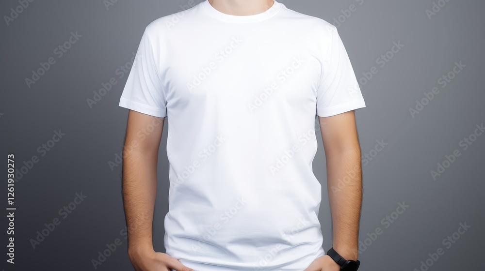 Canvas Prints arms man tshirt white background