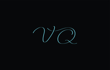 A minimal yet stylish depiction of white cursive lettering forming VQ on a dark background, symbolizing elegance and simplicity.