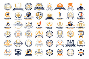 Collections Of University, School Academy Logo Design Template