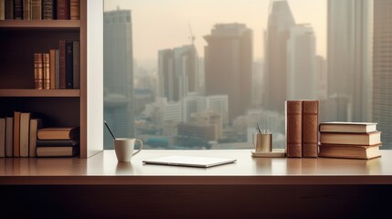 Obraz premium books desk lay flat