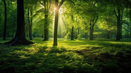 Fototapeta premium sunlight green gradient