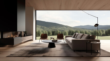 Fototapeta premium Modern Home, Minimalist Design