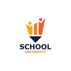 Creative Student Logo Design. School Academy Logo Design