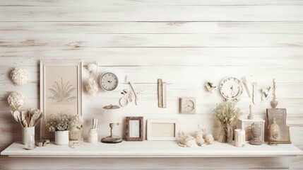 aged antique white wood background