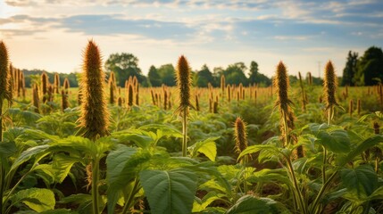 rows castor plant