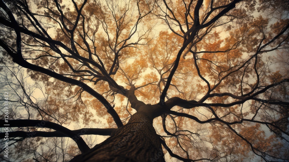 Canvas Prints sunlight trees from below