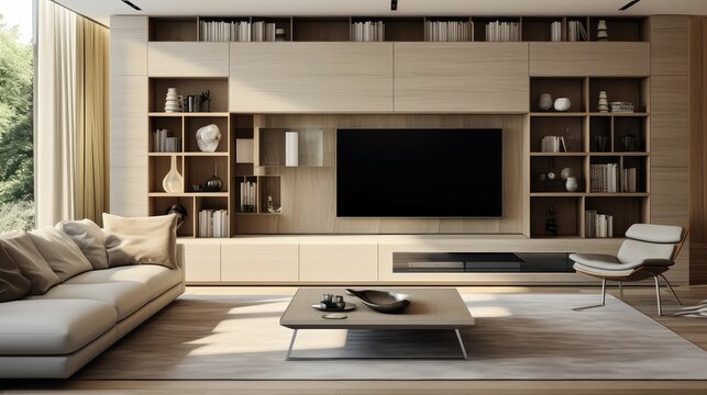 cabinets wall television