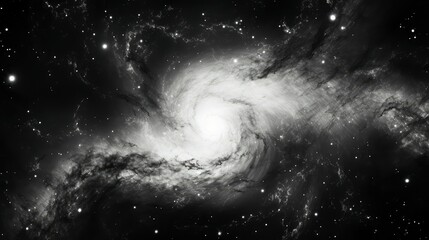 Fototapeta premium collision black and white galaxy