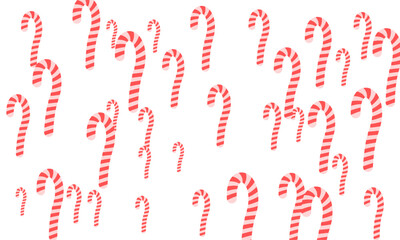Christmas Pattern Candy Canes , gift, tree, star and Stockings