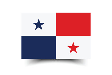 Flag of Panama. Flag icon. Standard color. Standard size. Rectangular flag. Computer illustration. Digital illustration. Vector illustration.