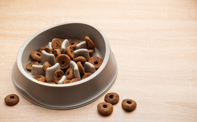 Slow feeder dog bowl preventing gulping and improving digestion