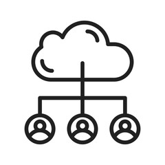 Cloud Group icon vector image. Suitable for mobile apps, web apps and print media.