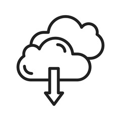 Download from Cloud icon vector image. Suitable for mobile apps, web apps and print media.