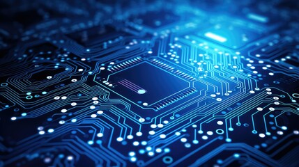 circuit blue cyber background