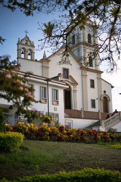 A different view of the Somondoco's Church in Valle de Tenza, Boyac&aacute;, Colombia