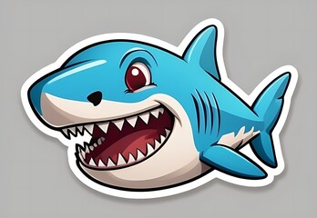 angry shark vector illustration