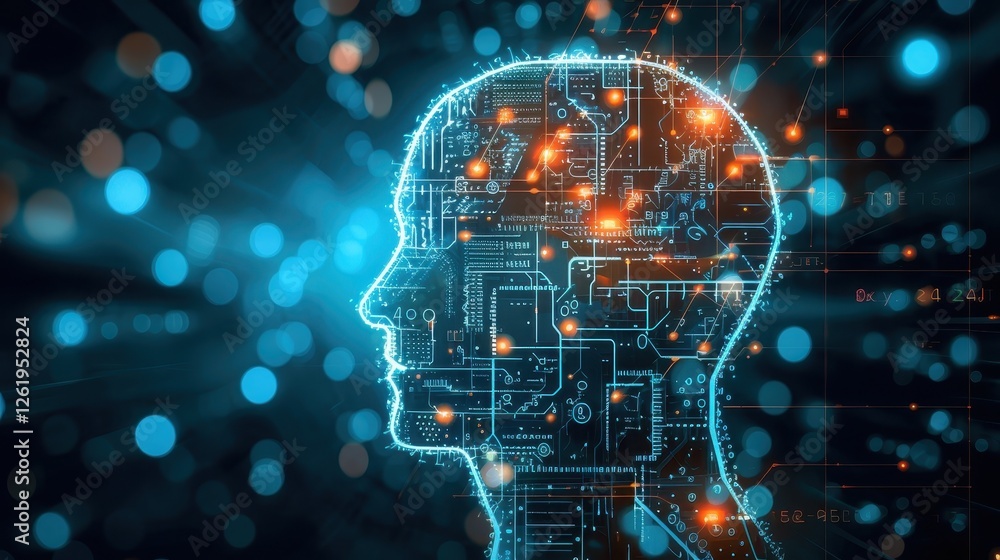 Poster exploring artificial intelligence a deep dive into technology and innovation