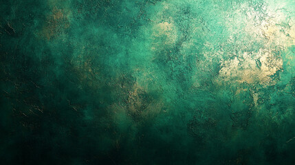 Fototapeta premium Elegant dark green background with black shadow border and vintage grunge texture, creating a modern, blurred, empty space with symbolic contrast between calm and chaos.