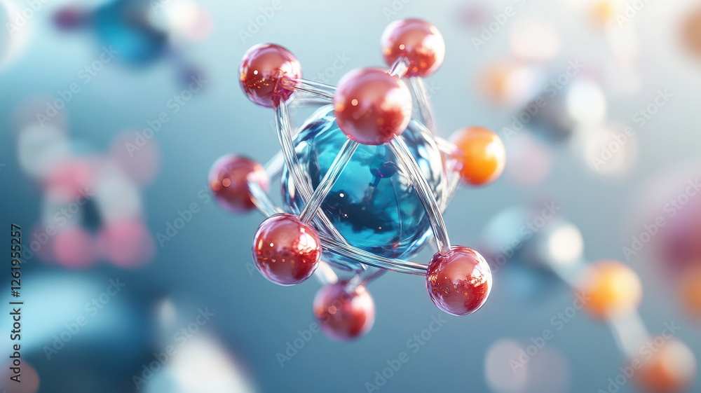Aufkleber vibrant subatomic structure in flux, showcasing particles in motion and interaction. intricate desig