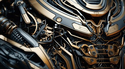 Fototapeta premium metallic robot texture
