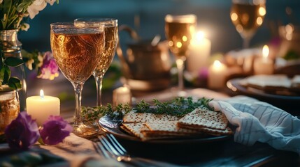 Fototapeta premium Pesah celebration concept (jewish Passover holiday)