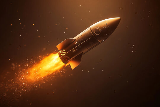 cartoon rocket space ship