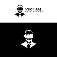 Virtual Reality Business Logo Design, Modern, Sleek, Professional