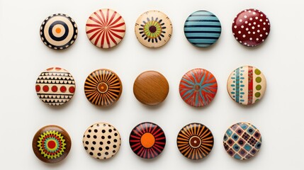 board wooden button magnet