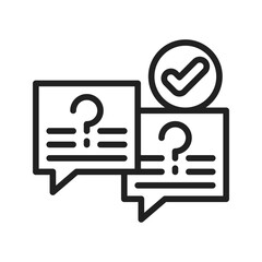 Solving Question icon vector image. Suitable for mobile apps, web apps and print media.