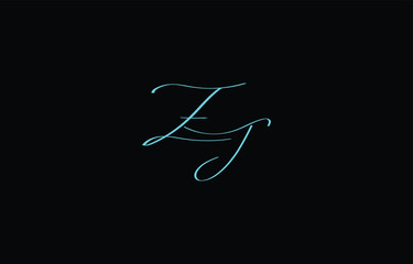 A minimal yet stylish depiction of white cursive lettering forming ZJ on a dark background, symbolizing elegance and simplicity.