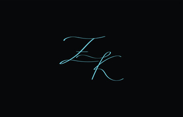 A minimal yet stylish depiction of white cursive lettering forming ZK on a dark background, symbolizing elegance and simplicity.