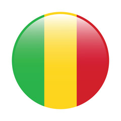 Fototapeta premium Mali flag circle icon vector illustration design