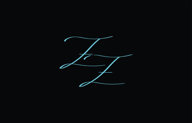 A minimal yet stylish depiction of white cursive lettering forming ZZ on a dark background, symbolizing elegance and simplicity.