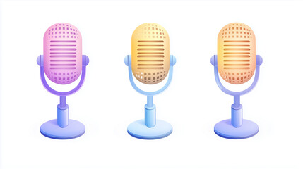 Dynamic Microphone Isolated on White